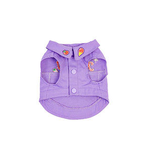 Purple Embroidered Pet Vest