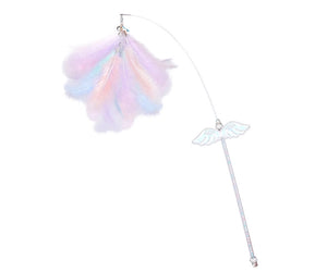 Unicorn Fairy Feather Bell Cat Teasing Stick