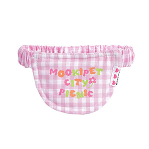 Colored Plaid Scarf Pet Drool Bib