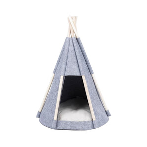Wool Texture Semi-enclosed Cat Bed Tent