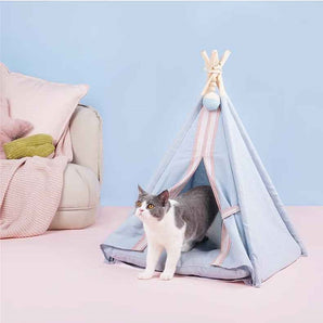 Nordic Style Semi-enclosed Cat Bed Tent