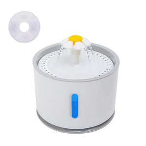 Cute Flower Cat and Dog Water Fountain